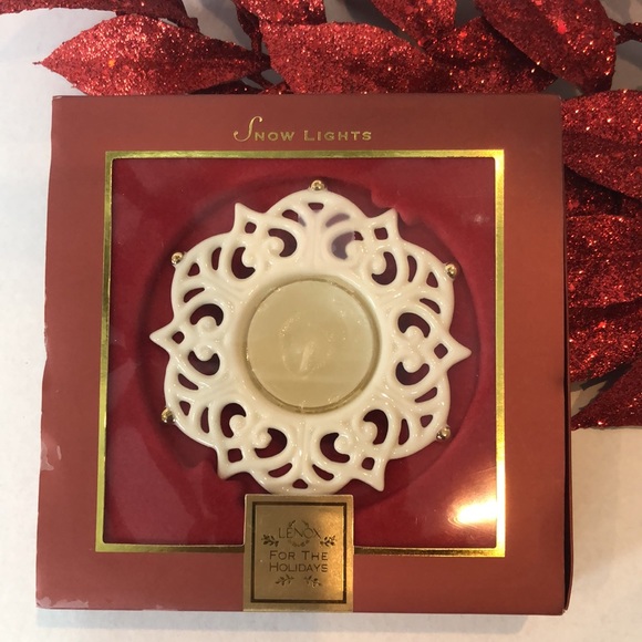 Lenox “Sparkle”Porcelain SnowLight Votive Tealight Candle Holder Collectible NIB - Picture 2 of 7